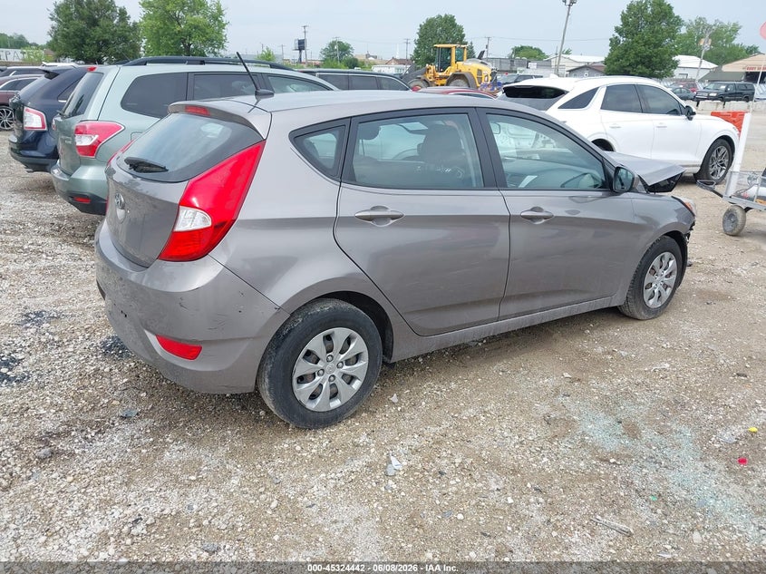 2017 Hyundai Accent VIN KMHCT5AE2HU357661 IAAI salvage auction — NORMAL WEAR, Salvage Title, sold $50 on 2026-07-21 (photo 4)