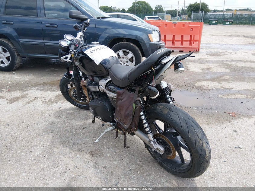 2019 Triumph motorcycle Speed twin VIN SMTD54HF1KT928826 IAAI salvage auction — LEFT SIDE, Salvage (Kansas), sold $325 on 2026-09-22 (photo 3)