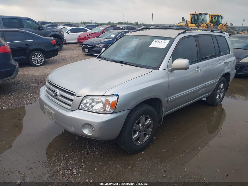 2005 Toyota Highlander VIN JTEDP21A750085678 IAAI salvage auction — NORMAL WEAR, Original (Texas), sold $875 on 2026-07-07 (photo 2)