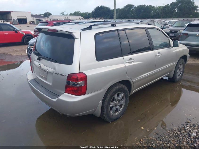 2005 Toyota Highlander VIN JTEDP21A750085678 IAAI salvage auction — NORMAL WEAR, Original (Texas), sold $875 on 2026-07-07 (photo 4)