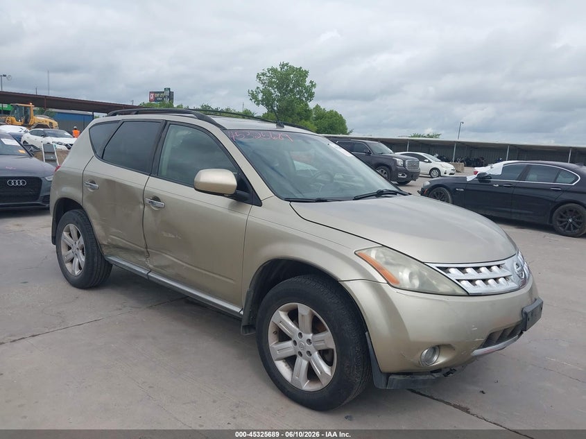 2007 Nissan Murano VIN JN8AZ08T17W529736 IAAI salvage auction — FRONT END, Salvage (Texas), sold $325 on 2026-07-22 (photo 1)