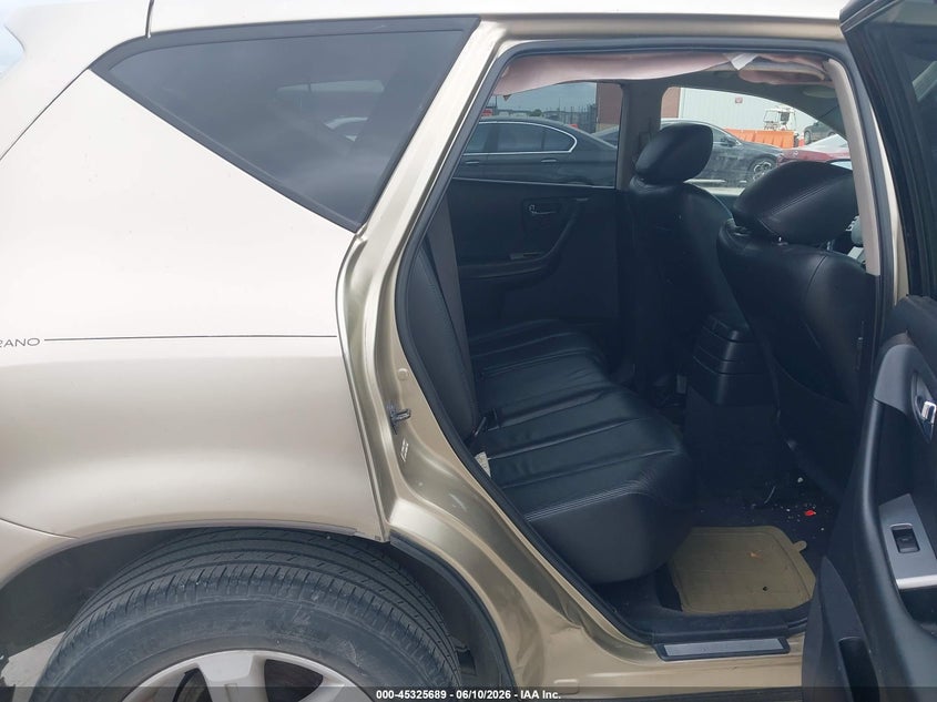 2007 Nissan Murano VIN JN8AZ08T17W529736 IAAI salvage auction — FRONT END, Salvage (Texas), sold $325 on 2026-07-22 (photo 8)