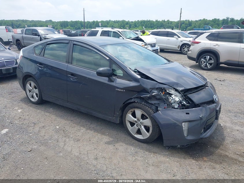 2013 Toyota Prius VIN JTDKN3DU3D1669209 IAAI salvage auction — RIGHT FRONT, Salvage - 75% Or Less (Maryland), sold $1,850 on 2026-07-06 (photo 1)
