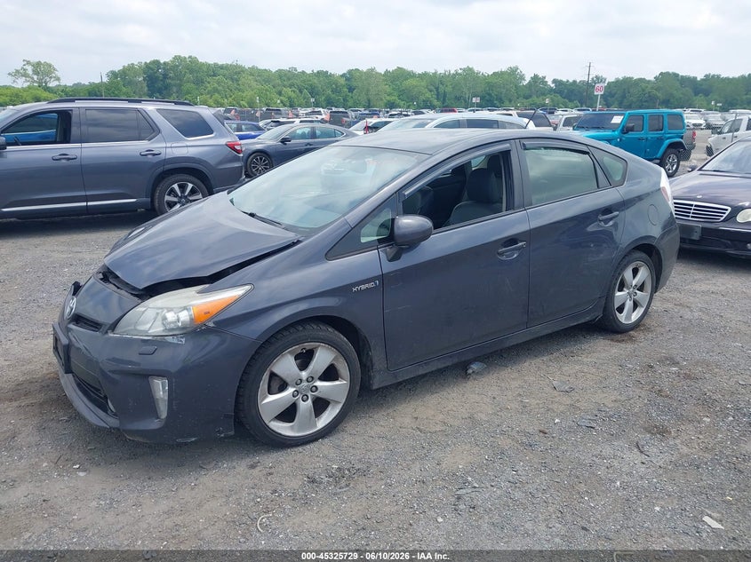 2013 Toyota Prius VIN JTDKN3DU3D1669209 IAAI salvage auction — RIGHT FRONT, Salvage - 75% Or Less (Maryland), sold $1,850 on 2026-07-06 (photo 2)