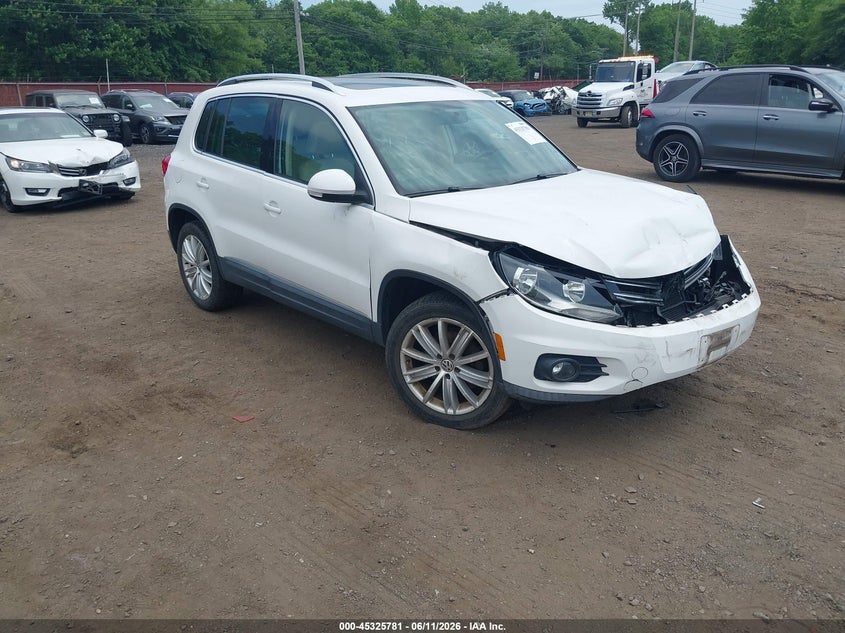2012 Volkswagen Tiguan VIN WVGBV7AX0CW596139 IAAI salvage auction — FRONT END, Salvage (Idaho), sold $250 on 2026-07-15 (photo 1)