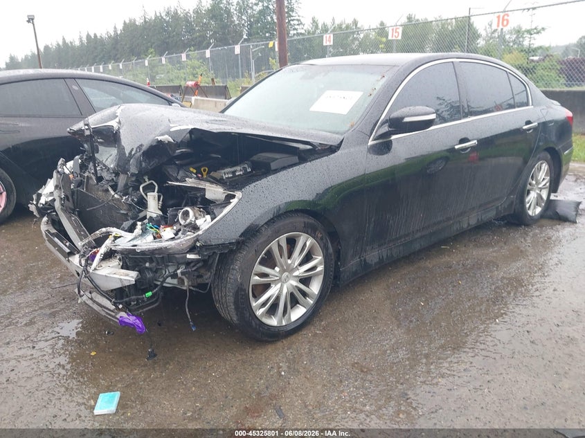 2013 Hyundai Genesis VIN KMHGC4DD2DU235522 IAAI salvage auction — FRONT END, Bill Of Sale (Washington), sold $400 on 2026-07-15 (photo 2)
