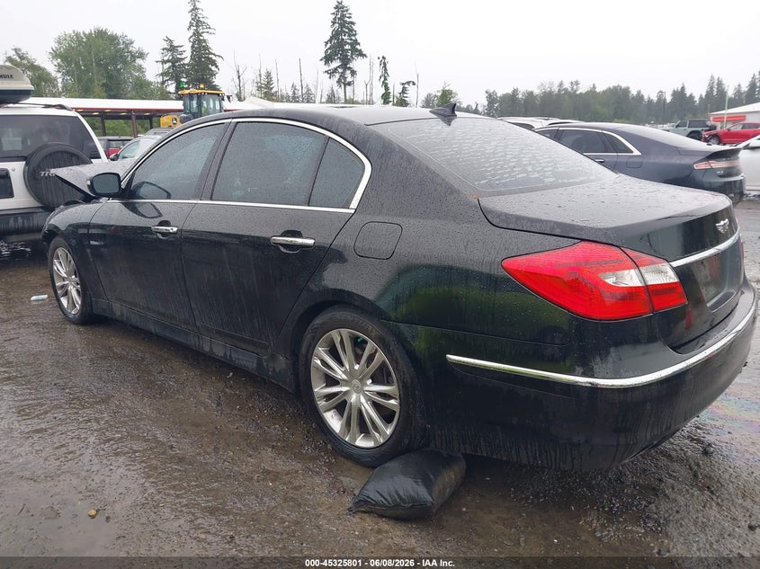 2013 Hyundai Genesis VIN KMHGC4DD2DU235522 IAAI salvage auction — FRONT END, Bill Of Sale (Washington), sold $400 on 2026-07-15 (photo 3)