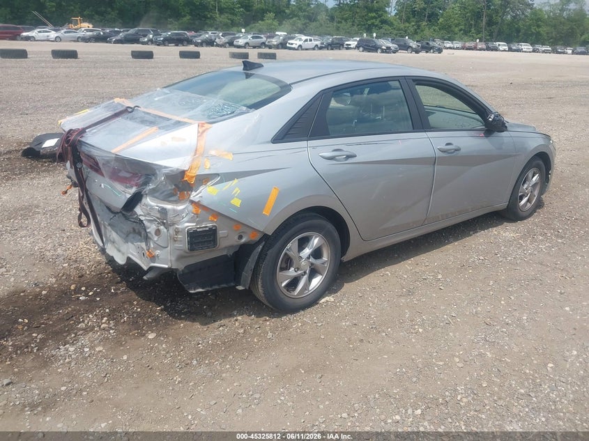 2021 Hyundai Elantra VIN 5NPLL4AG8MH014986 IAAI salvage auction — REAR END, Salvage Title, sold $25 on 2026-07-21 (photo 4)