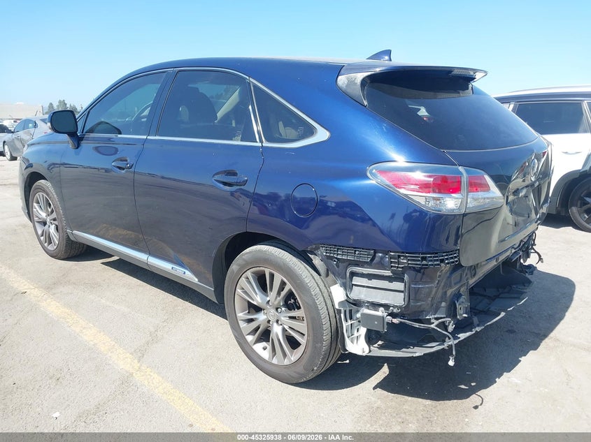 2014 Lexus Rx VIN JTJZB1BA4E2009760 IAAI salvage auction — REAR END, Salvage (California), sold $4,800 on 2026-07-29 (photo 3)