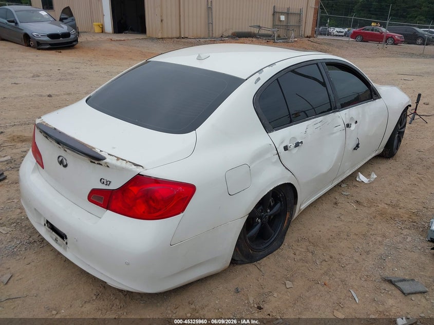 2013 Infiniti G VIN JN1CV6AP5DM721557 IAAI salvage auction — FRONT & REAR, Salvage (Idaho), sold $25 on 2026-07-27 (photo 4)