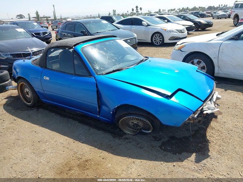 1991 Mazda Mx-5 miata VIN JM1NA3518M1221805 IAAI salvage auction — NORMAL WEAR, Salvage (California), sold $225 on 2026-07-13 (photo 1)