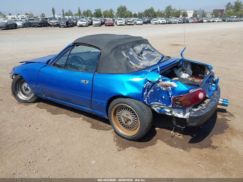 1991 Mazda Mx-5 miata VIN JM1NA3518M1221805 IAAI salvage auction — NORMAL WEAR, Salvage (California), sold $225 on 2026-07-13 (photo 3)