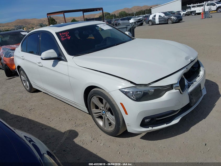 2016 BMW 3er VIN WBA8E9G50GNT86259 IAAI salvage auction — FRONT END, Salvage Title, sold $3,450 on 2026-07-30 (photo 1)