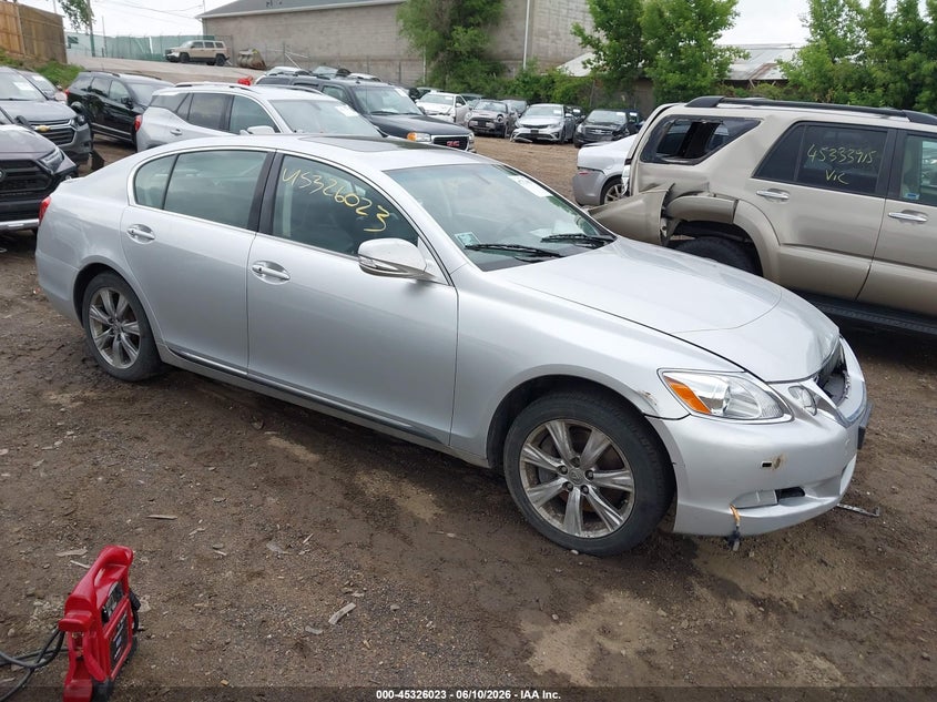 2010 Lexus Gs 350 VIN JTHCE1KS7A0025643 IAAI salvage auction — FRONT END, Prior Salvage (Minnesota), sold $600 on 2026-08-02 (photo 1)