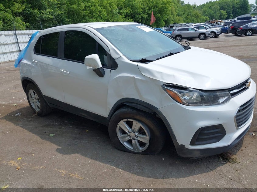 2019 Chevrolet Trax VIN 3GNCJNSB3KL349365 IAAI salvage auction — FRONT END, Clear (Michigan), sold $825 on 2026-07-26 (photo 1)