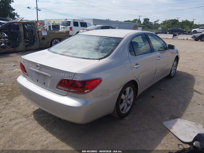 2005 Lexus ES VIN JTHBA30G255063906 IAAI salvage auction — NORMAL WEAR, Clear (Tennessee), sold $975 on 2026-07-16 (photo 4)
