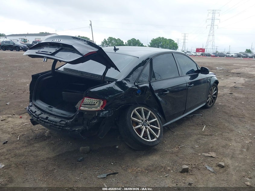 2015 Audi A4 VIN WAUBFAFL4FN041710 IAAI salvage auction — RIGHT REAR, Clear (Indiana), sold $1,175 on 2026-07-15 (photo 4)