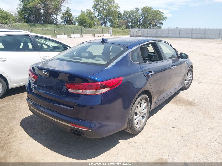 2018 Kia Optima VIN 5XXGT4L39JG191145 IAAI salvage auction — THEFT, Certificate Of Title (Nebraska), sold $1,800 on 2026-07-16 (photo 4)
