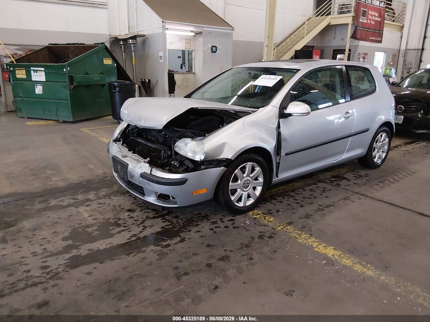2009 Volkswagen Rabbit VIN WVWBB71K19W001972 IAAI salvage auction — FRONT END, Salvage (Oregon), sold $525 on 2026-08-06 (photo 2)