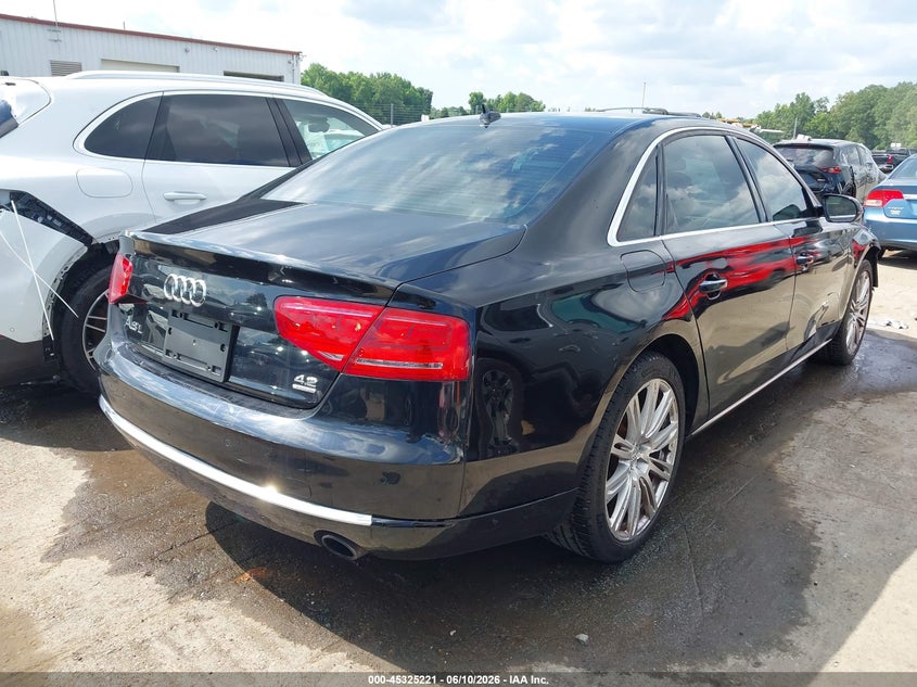 2012 Audi A8 VIN WAURVAFD0CN007947 IAAI salvage auction — FRONT END, Salvage (North Carolina), sold $2,200 on 2026-07-27 (photo 4)