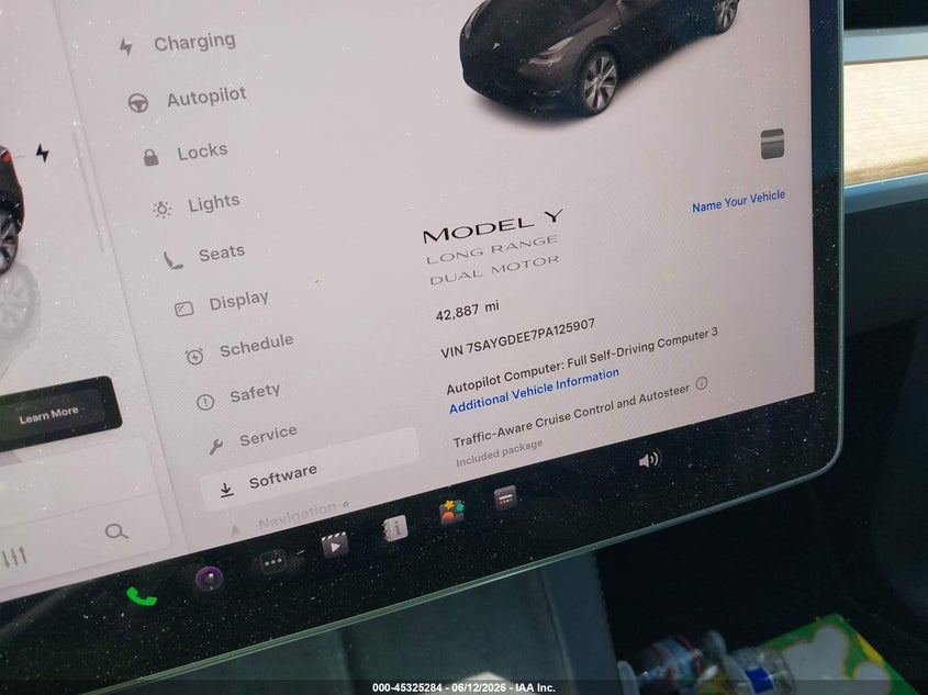 2023 Tesla Model y VIN 7SAYGDEE7PA125907 IAAI salvage auction — LEFT REAR, Salvage Title, sold $7,900 on 2026-07-08 (photo 7)