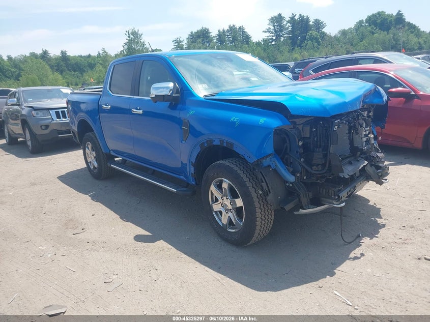 2024 Ford Ranger VIN 1FTER4KPXRLE69136 IAAI salvage auction — LEFT FRONT, Salvage (Massachusetts), sold $13,700 on 2026-07-18 (photo 1)