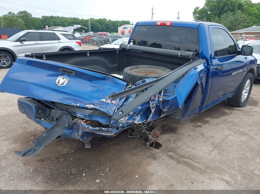 2011 Ram Ram 1500 VIN 3D7JV1ET5BG632737 IAAI salvage auction — REAR END, Clear (Indiana), sold $925 on 2026-08-14 (photo 4)