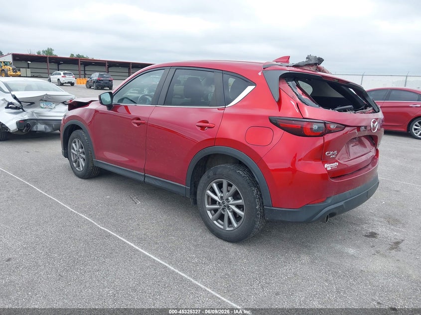 2022 Mazda Cx-5 VIN JM3KFBBM6N0542785 IAAI salvage auction — FRONT & REAR, Salvage (Indiana), sold $4,050 on 2026-07-10 (photo 3)