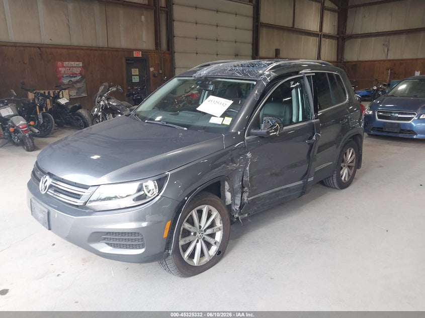 2017 Volkswagen Tiguan VIN WVGSV7AXXHK030519 IAAI salvage auction — ROOF, Mv-907A (New York), sold $775 on 2026-07-15 (photo 2)