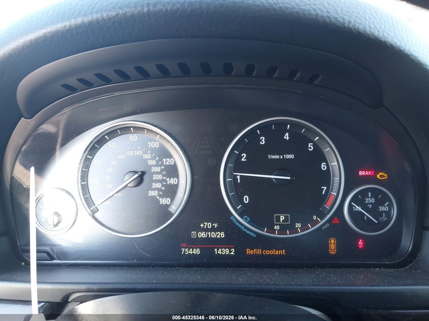 2016 BMW 5er VIN WBA5A5C52GG353085 IAAI salvage auction — FRONT END, Salvage Title, sold $2,300 on 2026-07-24 (photo 7)