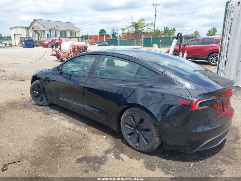 2025 Tesla Model 3 VIN 5YJ3E1EB9SF906618 IAAI salvage auction — SIDE, Salvage Title, sold $12,700 on 2026-07-20 (photo 3)