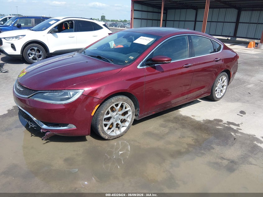 2016 Chrysler 200 VIN 1C3CCCCG4GN172323 IAAI salvage auction — HAIL, Salvage (Missouri), sold $875 on 2026-07-28 (photo 2)