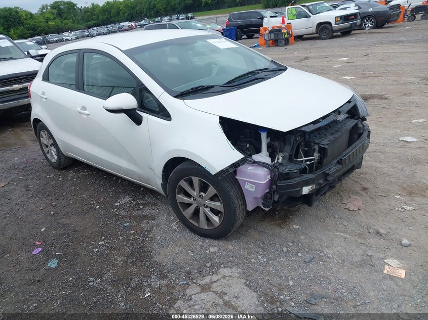 2013 Kia Rio VIN KNADN5A30D6222420 IAAI salvage auction — FRONT END, Salvage Title, sold $225 on 2026-07-09 (photo 1)