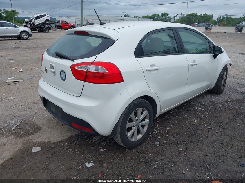 2013 Kia Rio VIN KNADN5A30D6222420 IAAI salvage auction — FRONT END, Salvage Title, sold $225 on 2026-07-09 (photo 4)