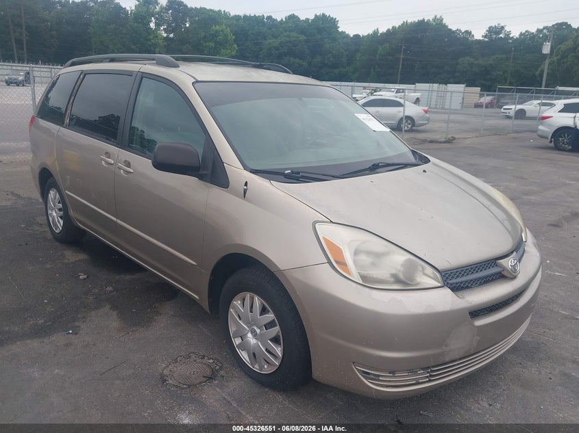 2004 Toyota Sienna VIN 5TDZA23C74S073391 IAAI salvage auction — REPOSSESSION, Bill Of Sale (Georgia), sold $775 on 2026-07-15 (photo 1)