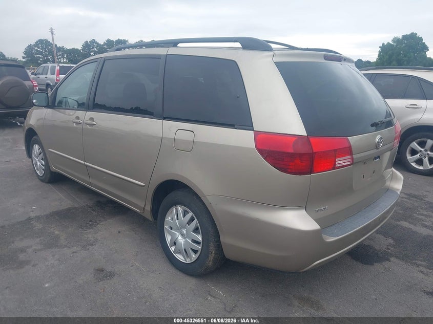 2004 Toyota Sienna VIN 5TDZA23C74S073391 IAAI salvage auction — REPOSSESSION, Bill Of Sale (Georgia), sold $775 on 2026-07-15 (photo 3)