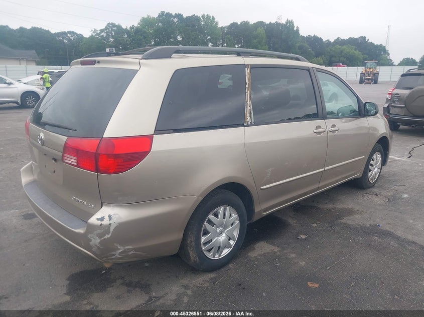 2004 Toyota Sienna VIN 5TDZA23C74S073391 IAAI salvage auction — REPOSSESSION, Bill Of Sale (Georgia), sold $775 on 2026-07-15 (photo 4)