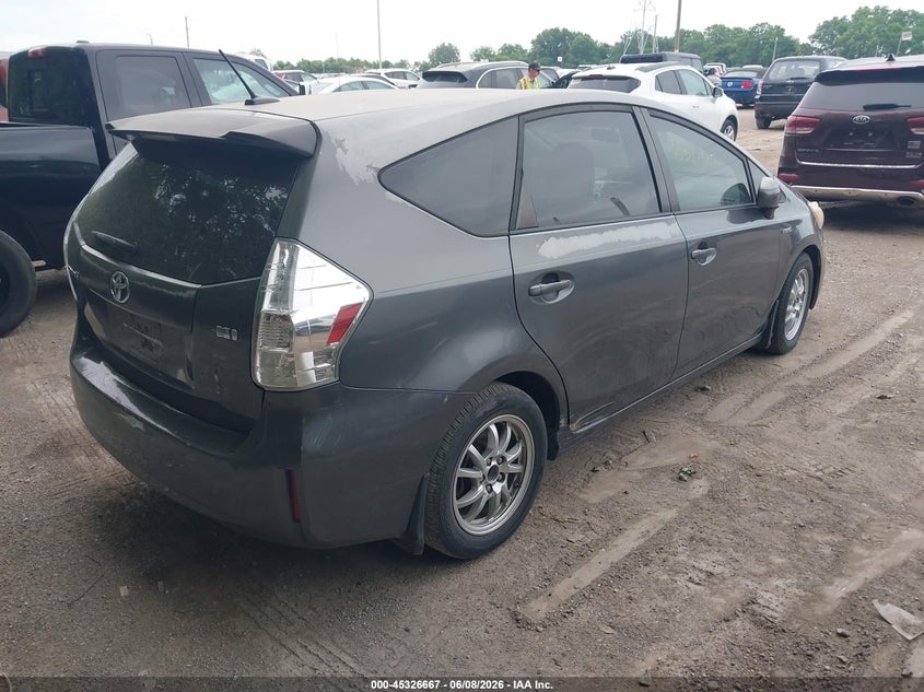2013 Toyota Prius v VIN JTDZN3EU8D3190303 IAAI salvage auction — FRONT END, Clear (Arizona), sold $1,200 on 2026-07-29 (photo 4)