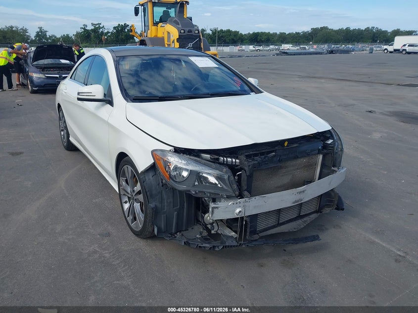 2018 Mercedes-benz Cla-klasse VIN WDDSJ4EBXJN526721 IAAI salvage auction — FRONT END, Salvage Title, sold $3,450 on 2026-08-10 (photo 1)
