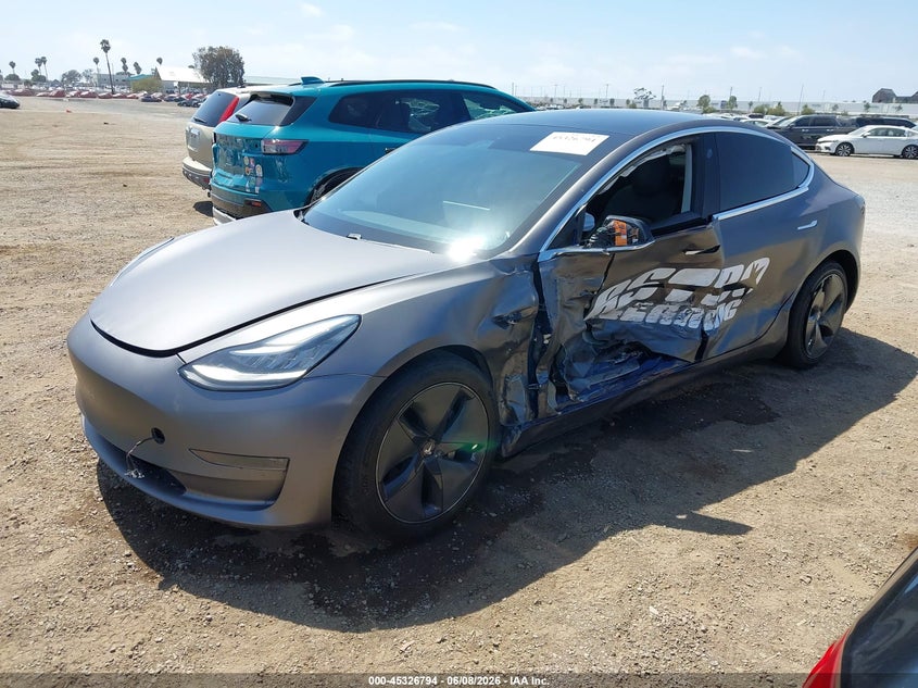 2020 Tesla Model 3 VIN 5YJ3E1EAXLF739761 IAAI salvage auction — LEFT SIDE, Salvage Title, sold $3,500 on 2026-07-09 (photo 2)