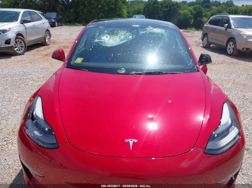 2023 Tesla Model 3 VIN 5YJ3E1EA1PF605016 IAAI salvage auction — HAIL, Clear (Missouri), sold $11,000 on 2026-07-30 (photo 6)