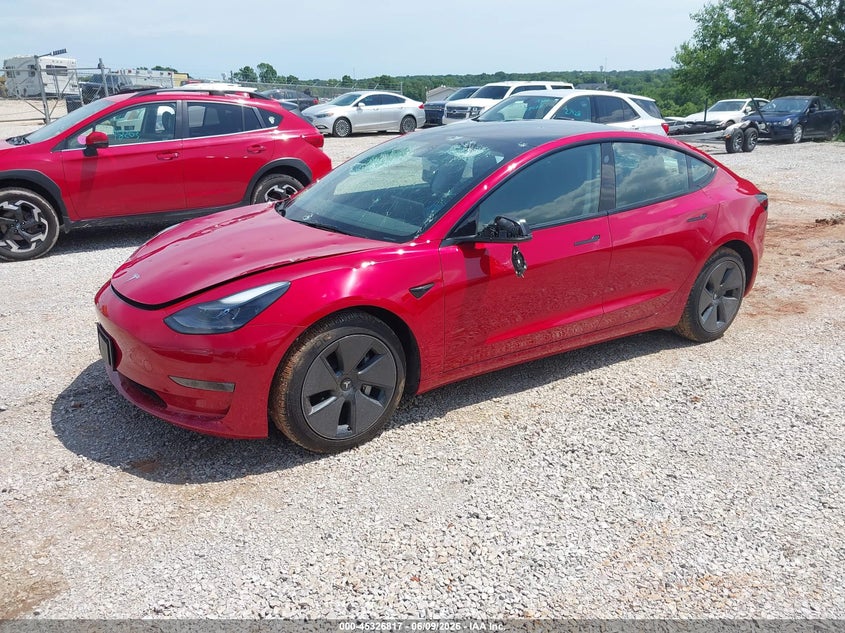 2023 Tesla Model 3 VIN 5YJ3E1EA1PF605016 IAAI salvage auction — HAIL, Clear (Missouri), sold $11,000 on 2026-07-30 (photo 2)