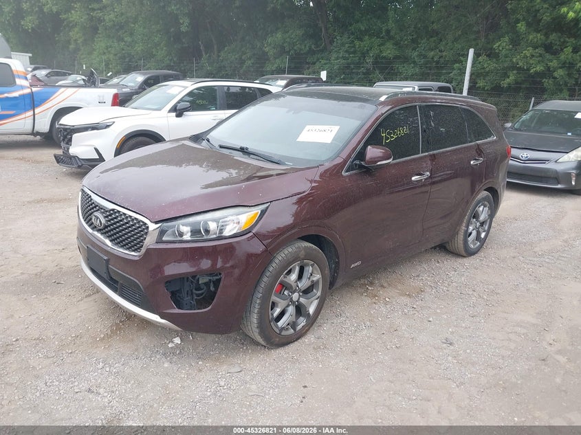 2017 Kia Sorento VIN 5XYPKDA57HG298529 IAAI salvage auction — NORMAL WEAR, Clear (Indiana), sold $1,500 on 2026-07-08 (photo 2)