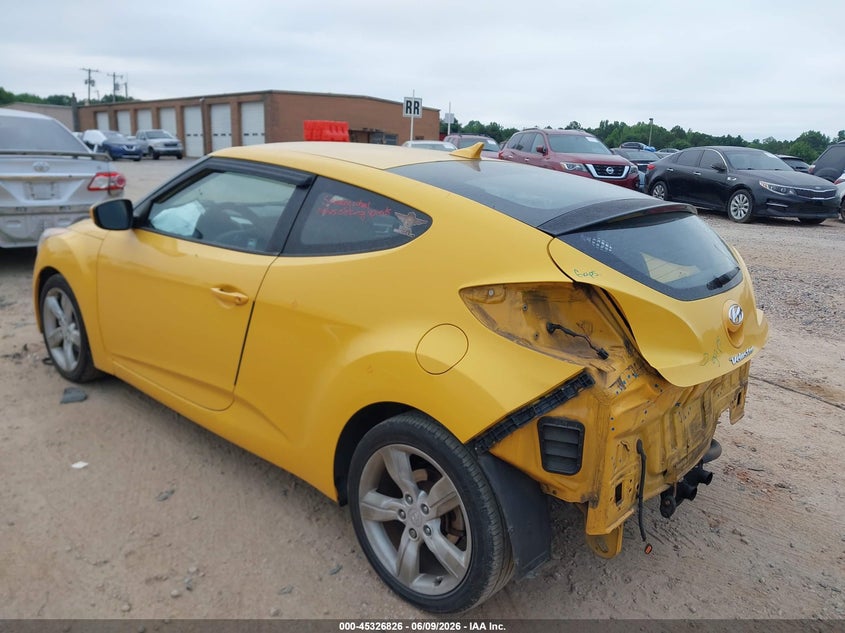 2012 Hyundai Veloster VIN KMHTC6AD3CU020793 IAAI salvage auction — REAR END, Salvage Title, sold $1,700 on 2026-07-06 (photo 3)
