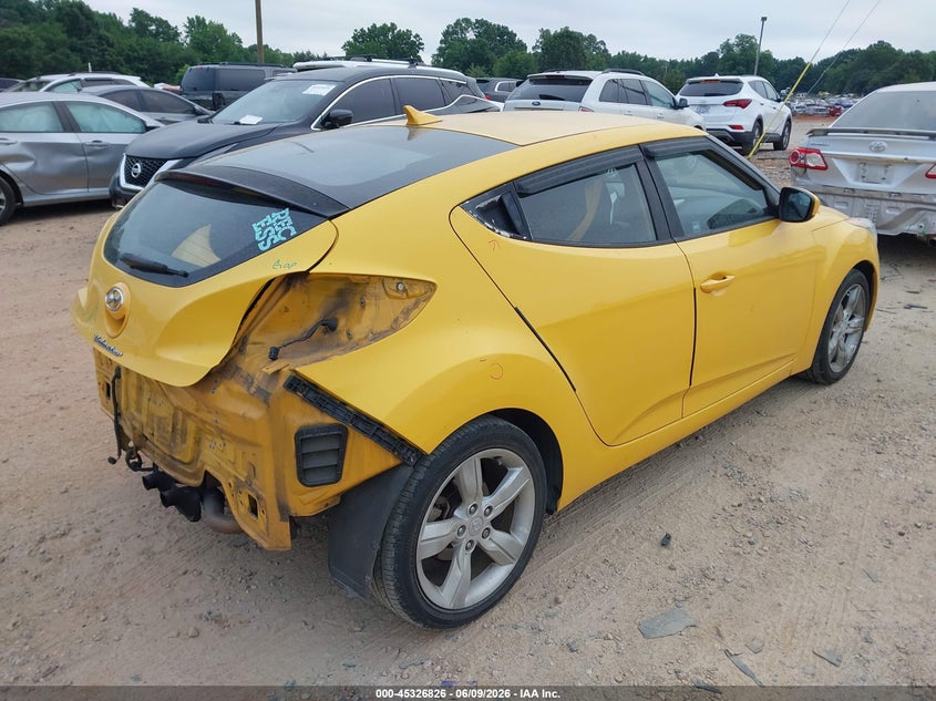 2012 Hyundai Veloster VIN KMHTC6AD3CU020793 IAAI salvage auction — REAR END, Salvage Title, sold $1,700 on 2026-07-06 (photo 4)