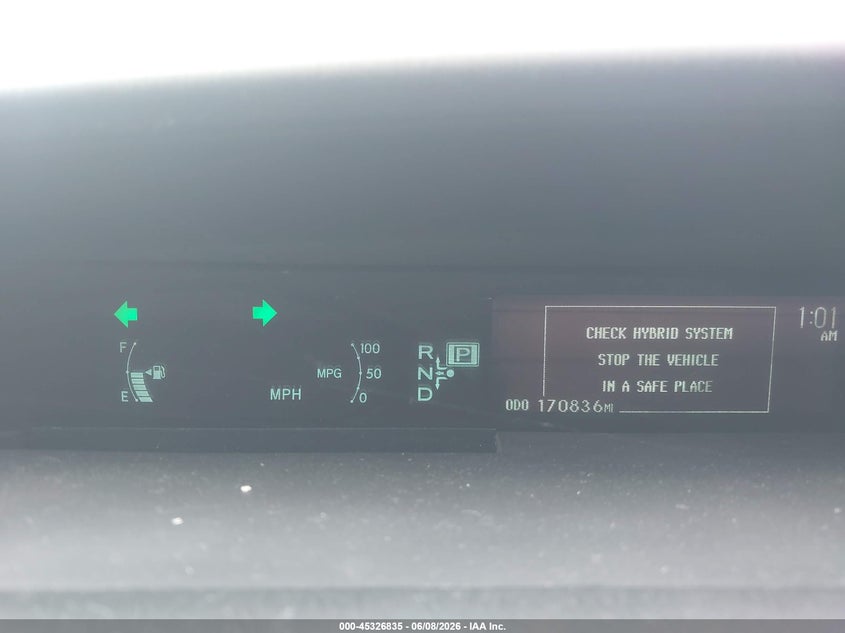 2013 Toyota Prius VIN JTDKN3DU7D5687785 IAAI salvage auction — UNKNOWN, Salvage Title - Dealer (California), sold $425 on 2026-07-08 (photo 7)