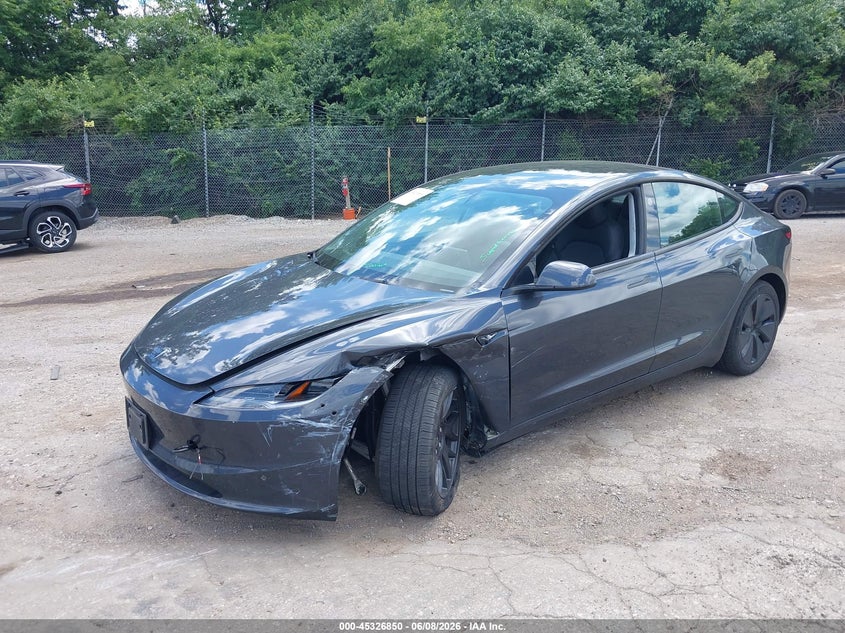 2025 Tesla Model 3 VIN 5YJ3E1EB7SF935034 IAAI salvage auction — LEFT FRONT, Salvage (Pennsylvania), sold $11,800 on 2026-07-30 (photo 2)