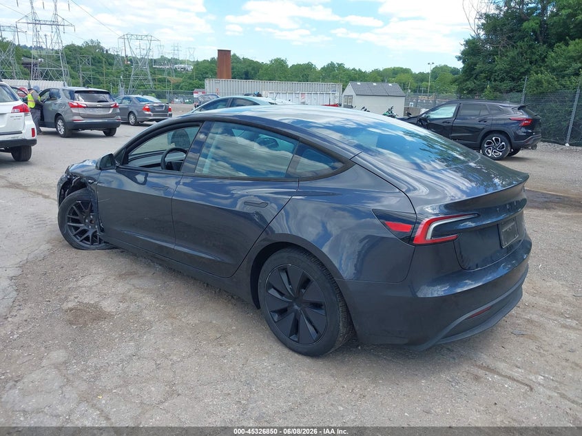 2025 Tesla Model 3 VIN 5YJ3E1EB7SF935034 IAAI salvage auction — LEFT FRONT, Salvage (Pennsylvania), sold $11,800 on 2026-07-30 (photo 3)