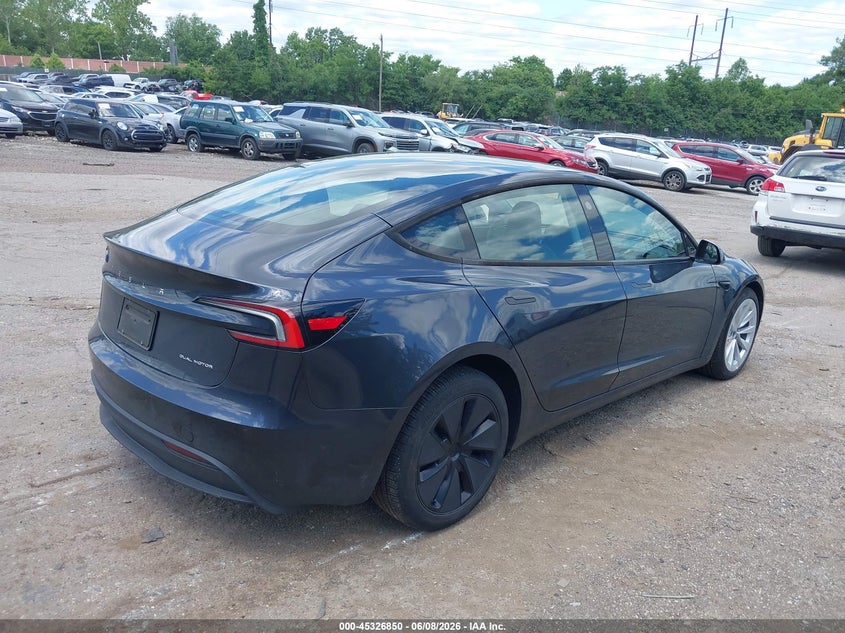 2025 Tesla Model 3 VIN 5YJ3E1EB7SF935034 IAAI salvage auction — LEFT FRONT, Salvage (Pennsylvania), sold $11,800 on 2026-07-30 (photo 4)