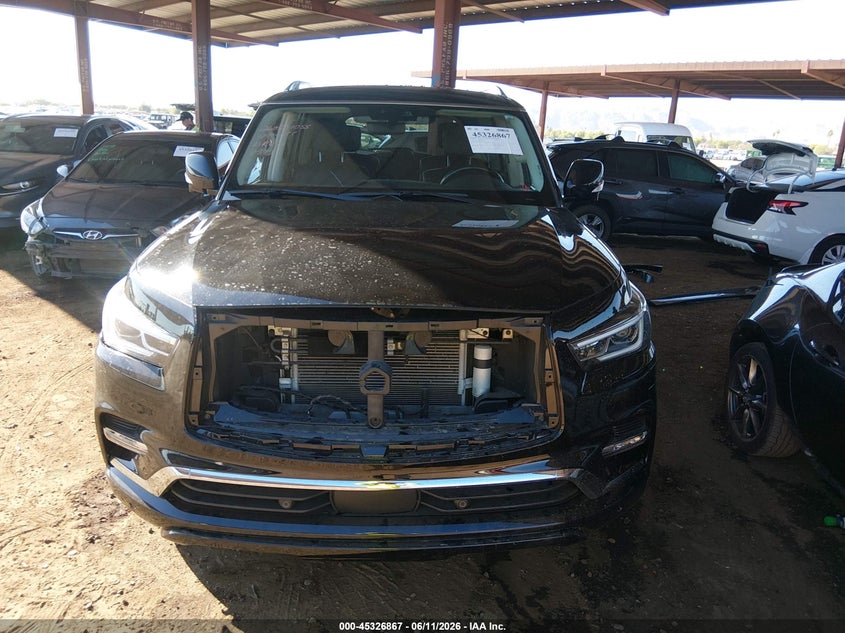 2021 Infiniti Qx80 VIN JN8AZ2AF2M9720575 IAAI salvage auction — FRONT & REAR, Salvage (Arizona), sold $8,000 on 2026-07-23 (photo 6)